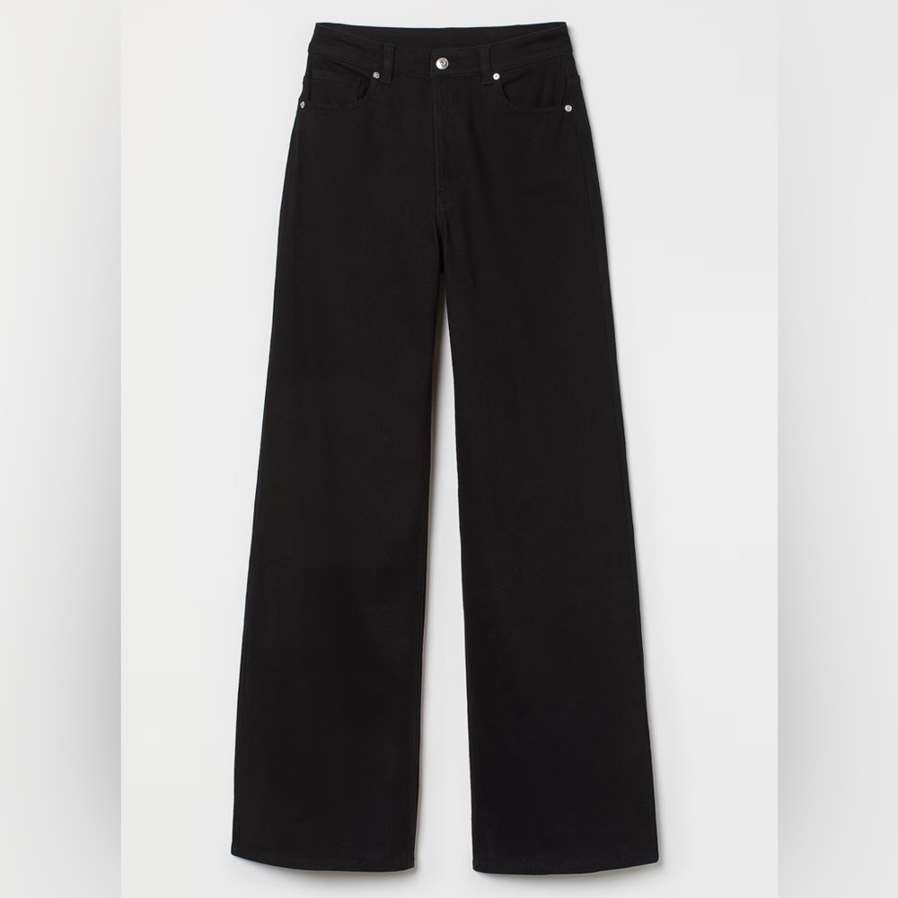Women's Black Wide-Leg Jeans